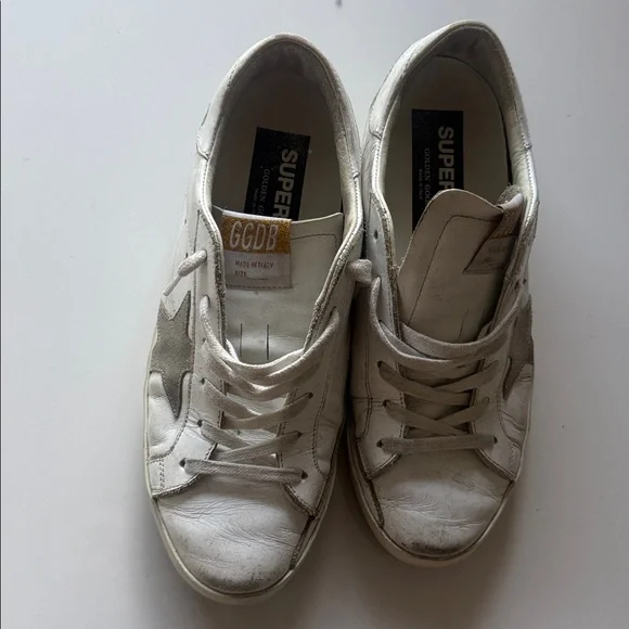 Golden Goose Women's White and Leopard Print Sneakers - Picture 2 of 8